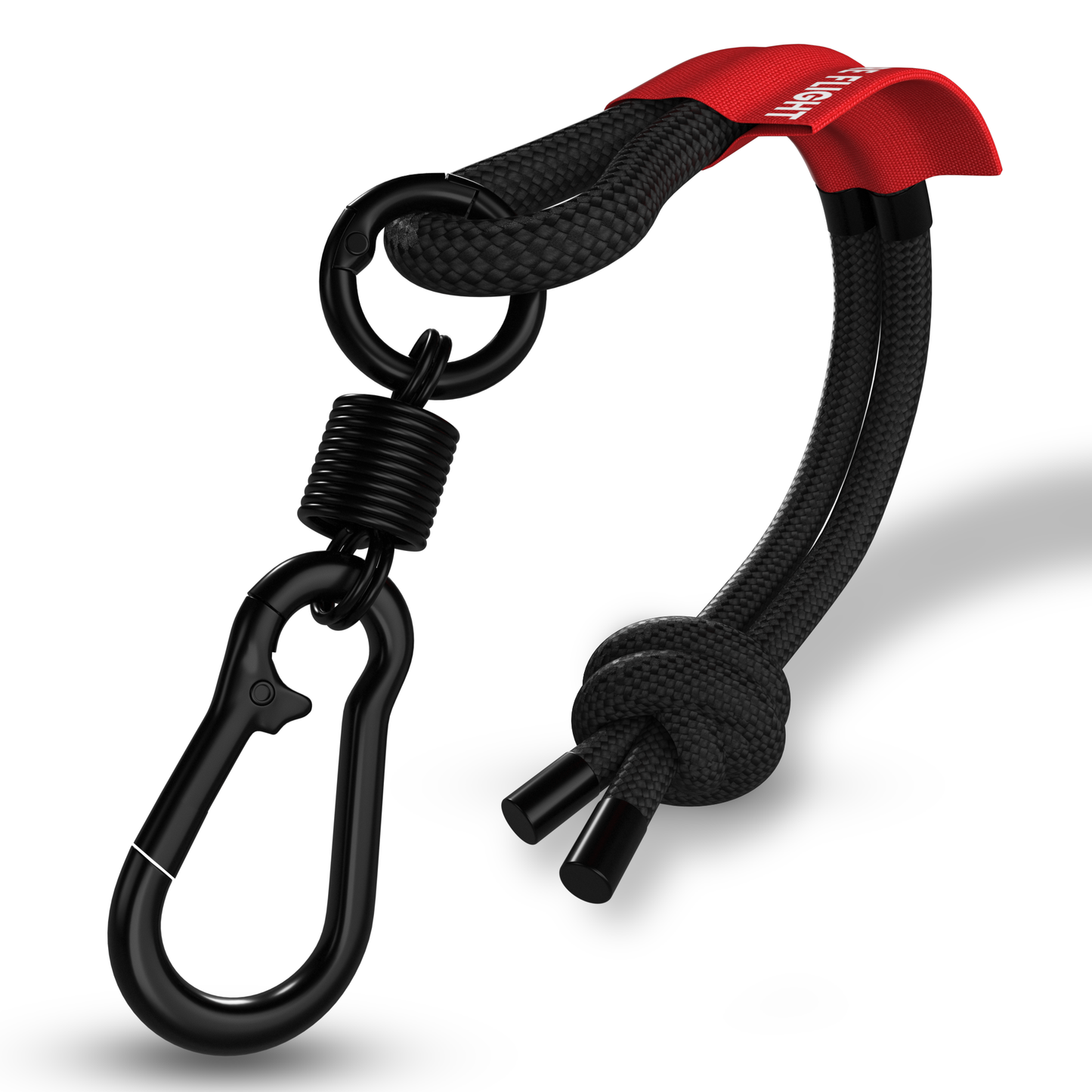 REMOVE BEFORE FLIGHT - Wristlet Keychain - BLACK color