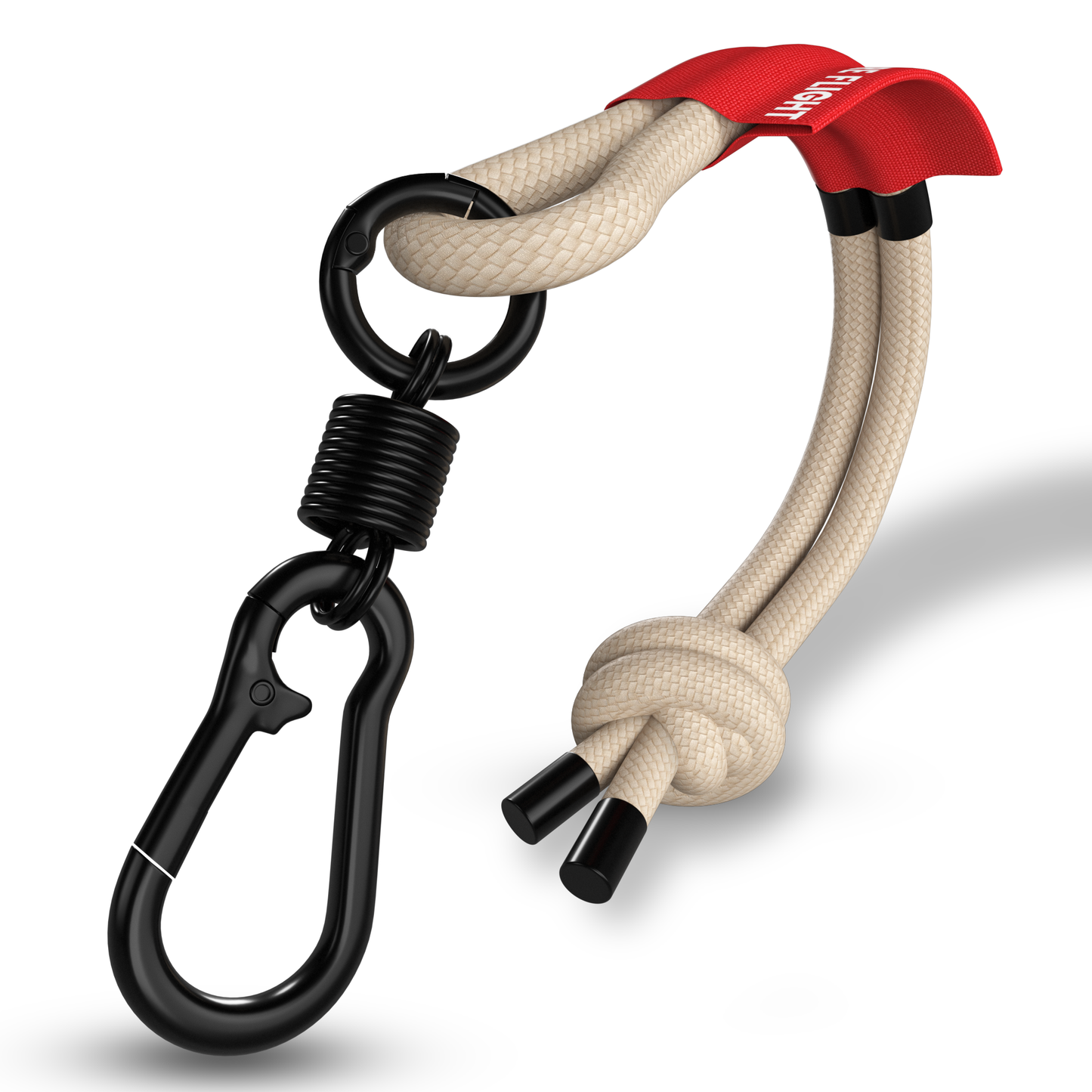 REMOVE BEFORE FLIGHT - Wristlet Keychain - BEIGE color