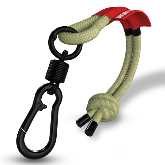 REMOVE BEFORE FLIGHT - Wristlet Keychain - Army GREEN color