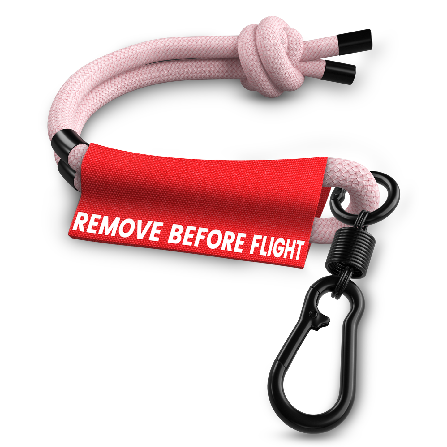 REMOVE BEFORE FLIGHT - Wristlet Keychain - PINK color